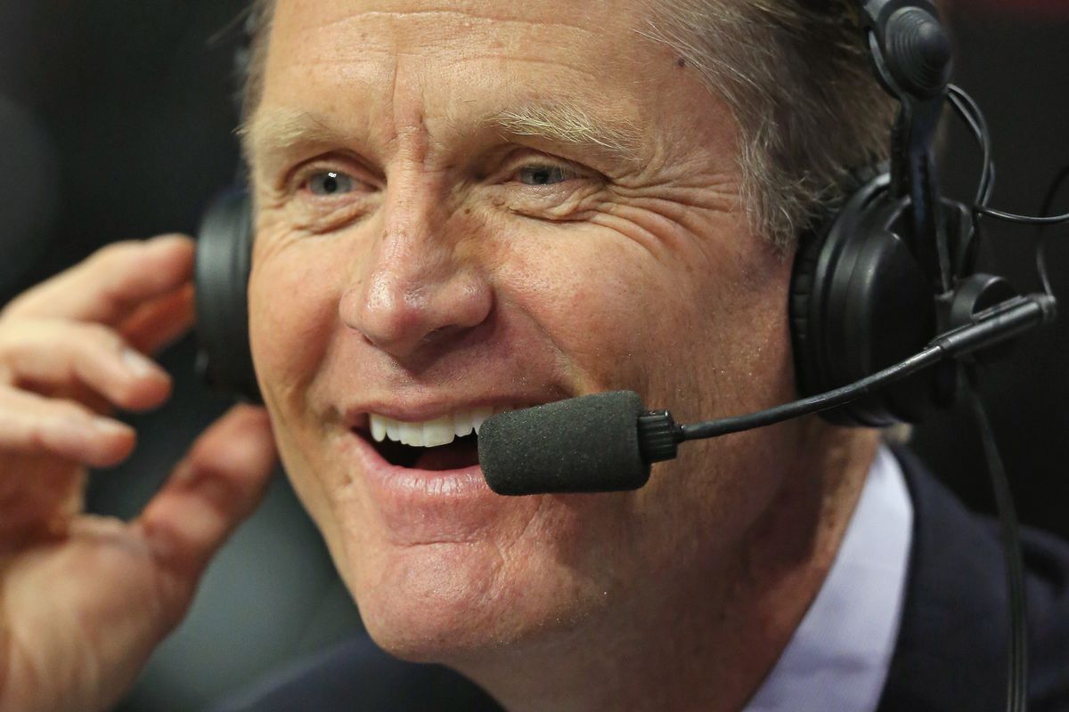 Theory: Steve Kerr keeps dragging out this process because he likes when people take photos of him in the broadcast booth. They don't usually do that. But yo, thanks to the people who keep taking these pictures so I don't have to reuse old ones!