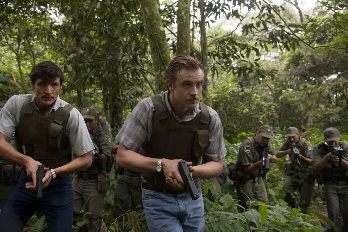 Pedro Pascal and Boyd Holbrook in Netflix's Narcos