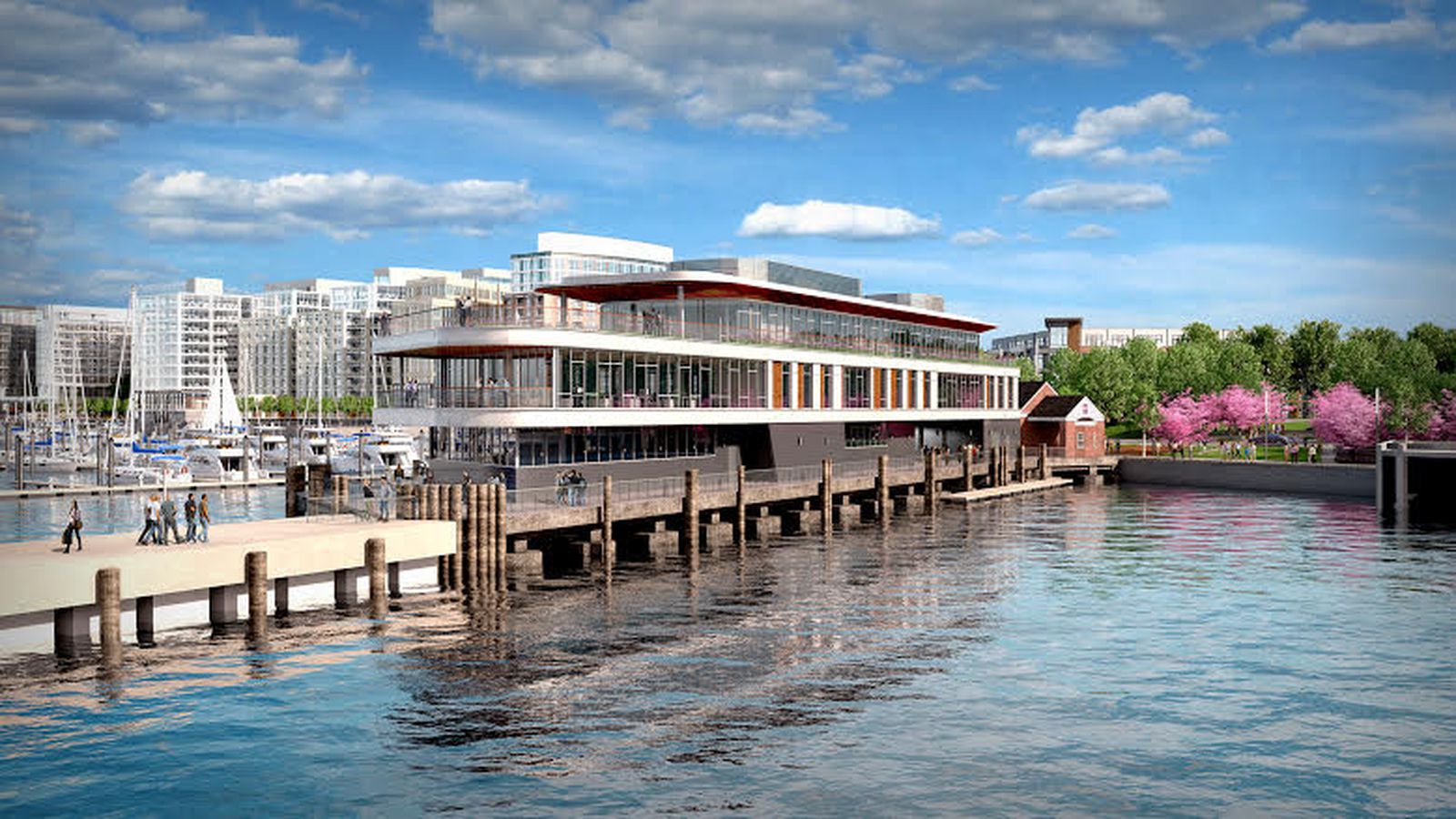 D.C.'s first office building built on a pier to deliver in The Wharf n...
