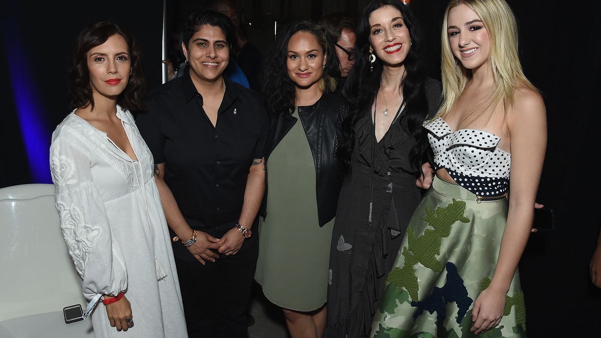 Paola Mendoza, Moj Mahdara, Carmen Perez, Sarah Sophie Flicker, and Chloe Lukasiak at BeautyconNYC 2017