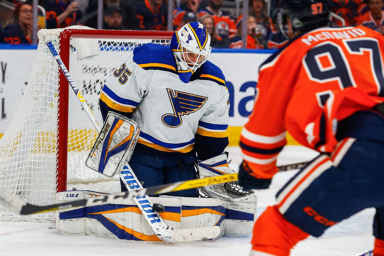 NHL: APR 01 Blues at Oilers