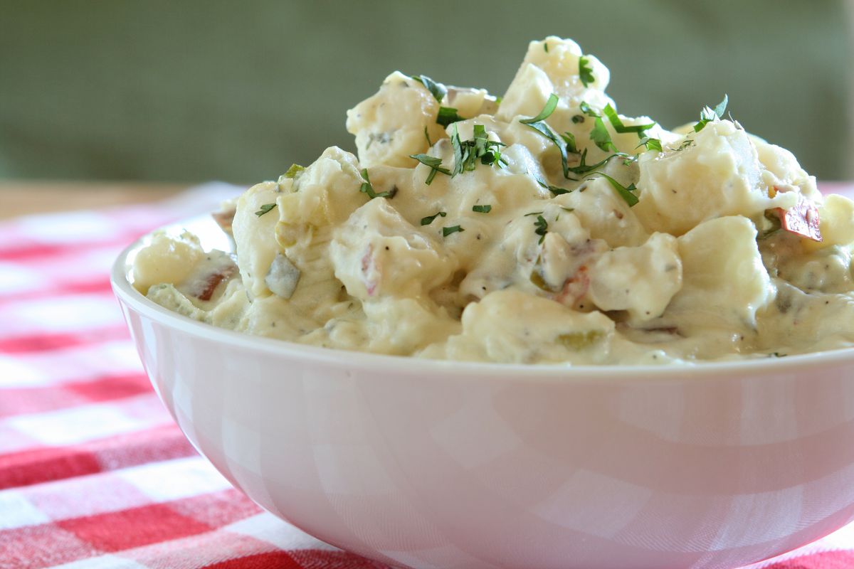When it comes to non-meat dishes for your barbecue spread, those made with mayonnaise, such as potato salad, tend to fare better outdoors. Commercial mayonnaise uses pasteurized eggs and has high levels of vinegar, whose acid content helps control bacteria, one food safety scientist says.