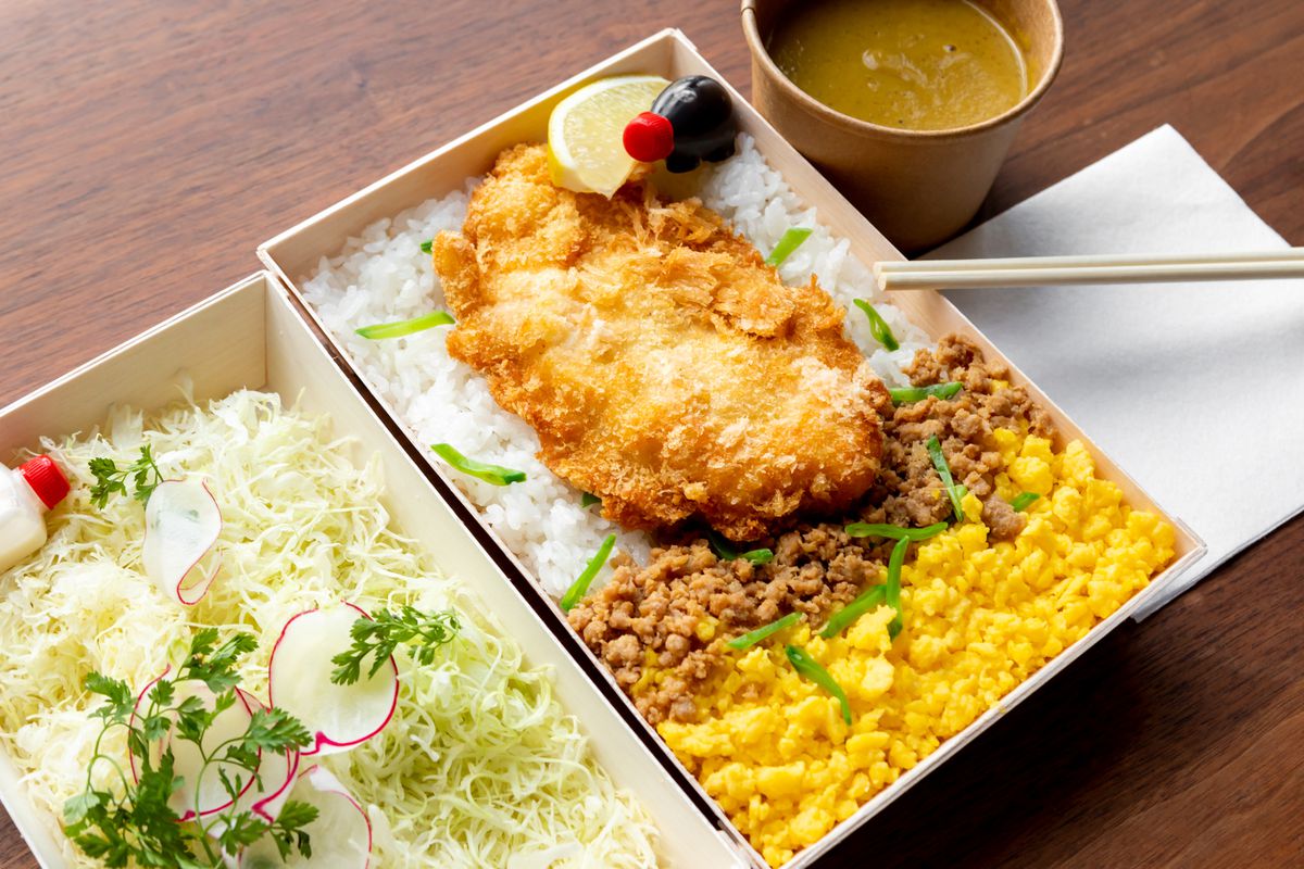 Katsu curry bento from Rintaro