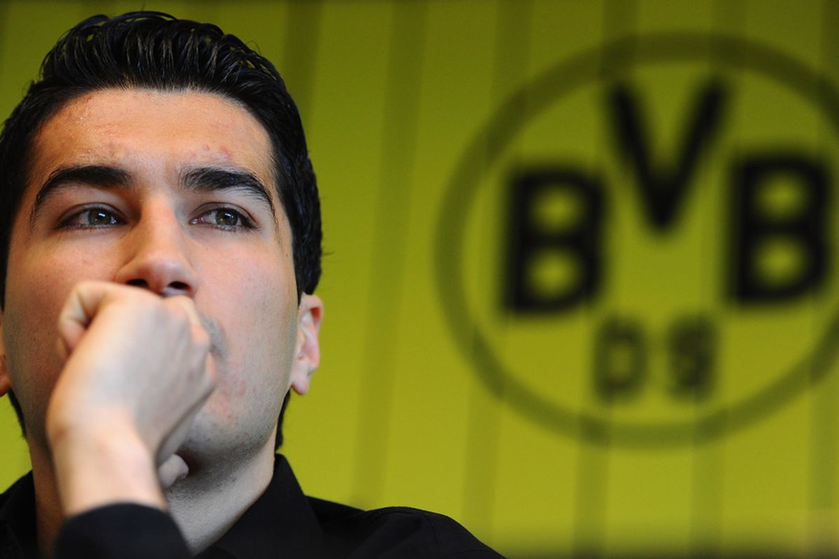 DORTMUND, GERMANY - MAY 09:  Most likely he's thinking why didn't Real Madrid sign his eyebrows to a contract...I mean look at those things!  (Photo by Lars Baron/Bongarts/Getty Images)