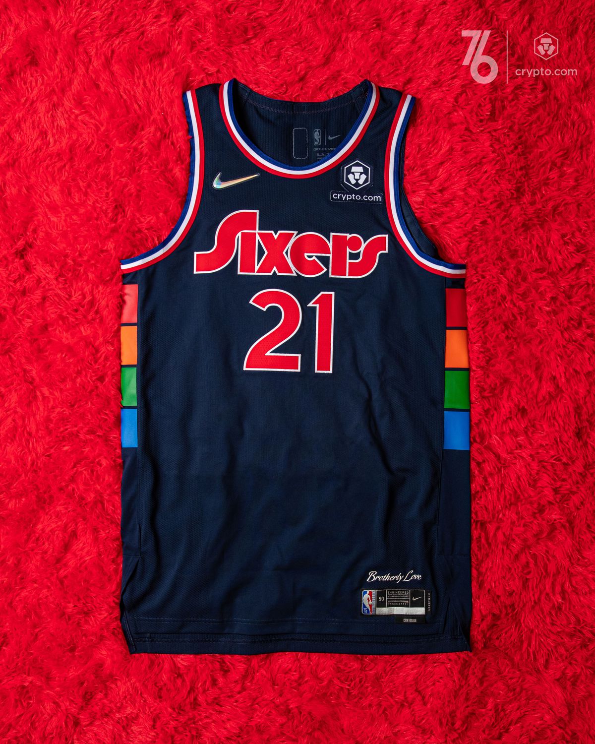 new sixers jersey black