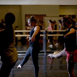 Dance students audition for the second-year dance program at the Utah Valley University School of the Arts in Orem on Thursday, March 24, 2016.  