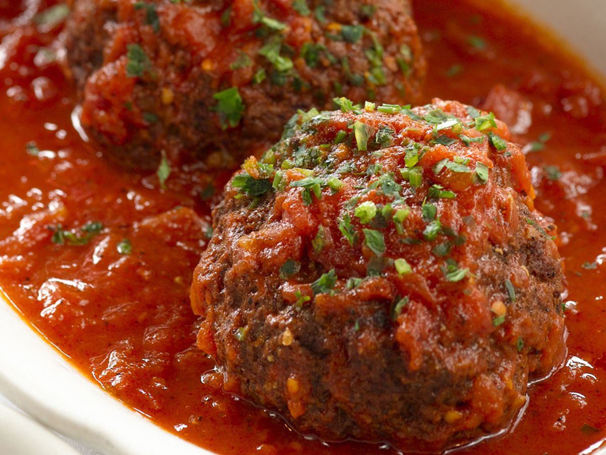 Meatballs in a red sauce