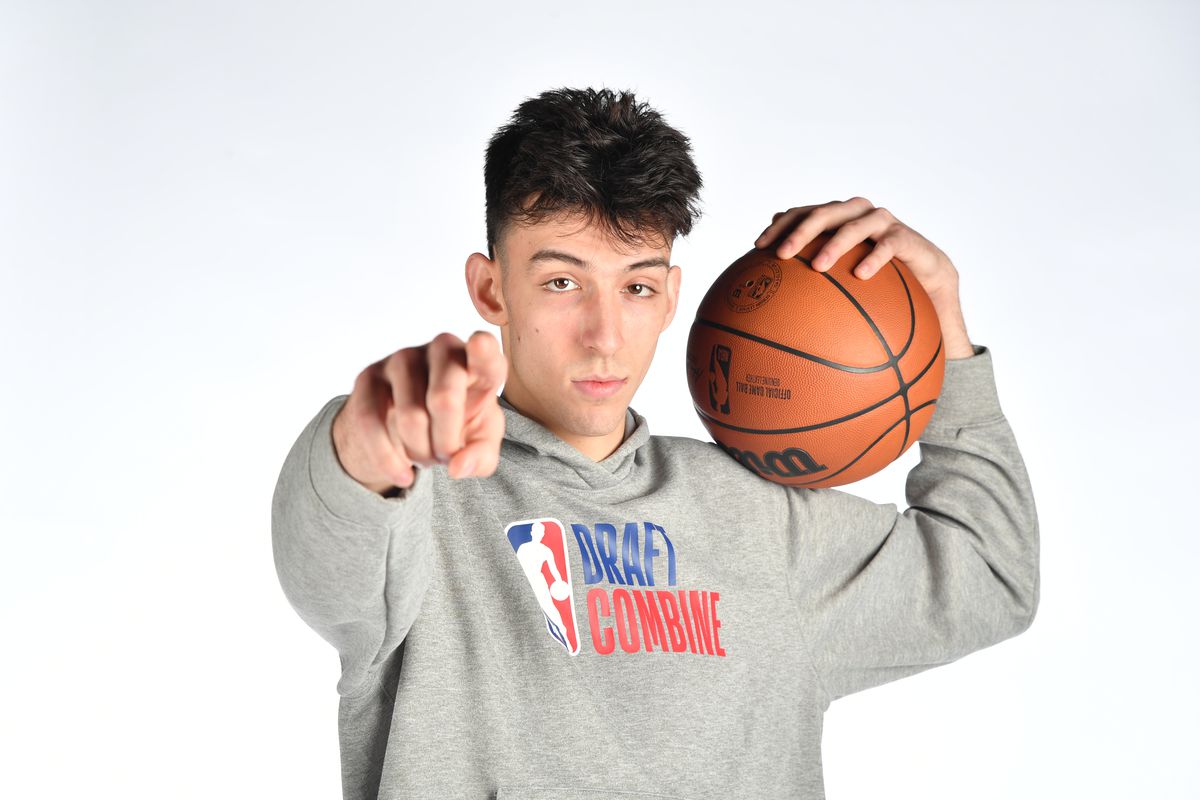 NBA Prospect, Chet Holmgren poses for a portrait during the 2022 NBA Draft Combine Circuit on May 17, 2022 in Chicago, Illinois.&nbsp;