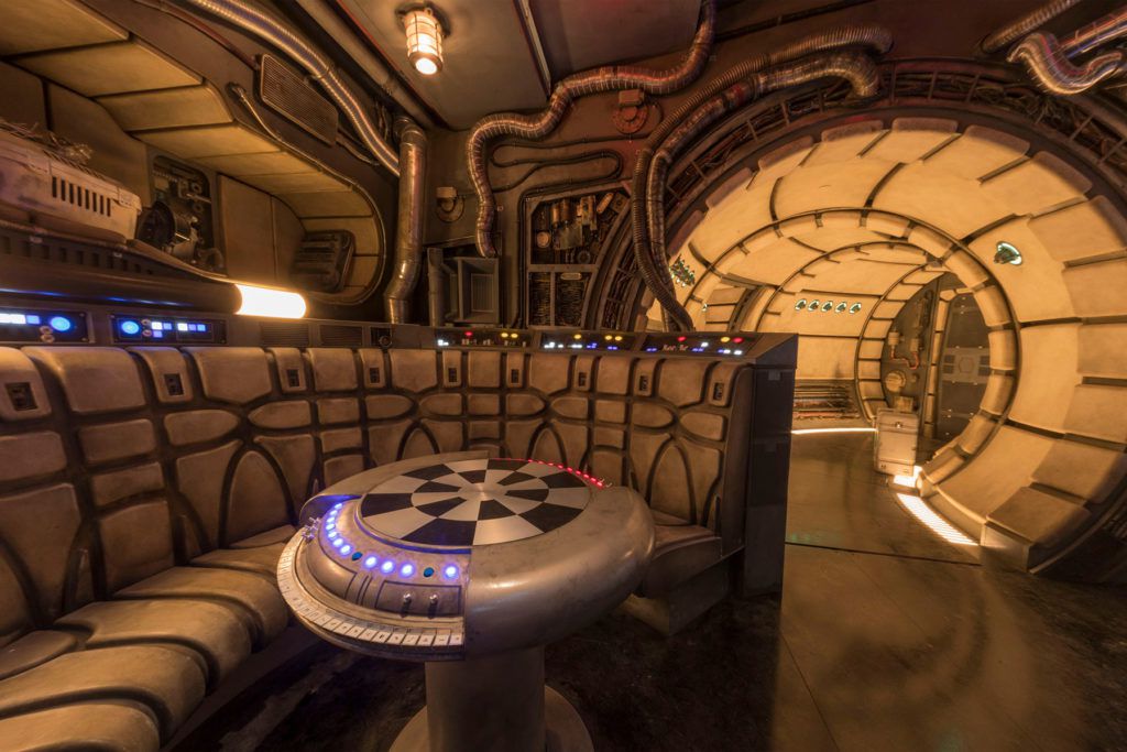 The queue leading up to Millennium Falcon: Smuggler’s Run at Star Wars: Galaxy’s Edge in Disneyland