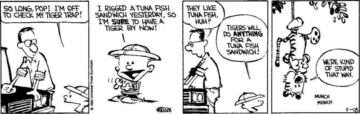 The first Calvin and Hobbes.