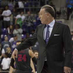 Jamie Dixon practicing for TCU’s first game against Texas.