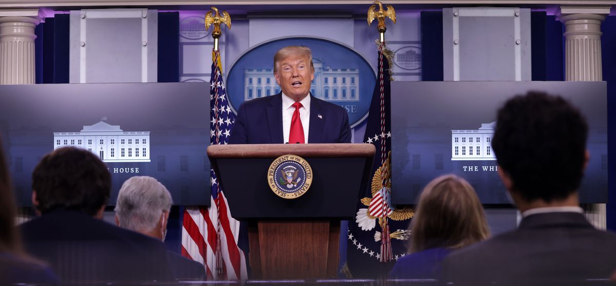 President Trump Holds News Conference In The White House
