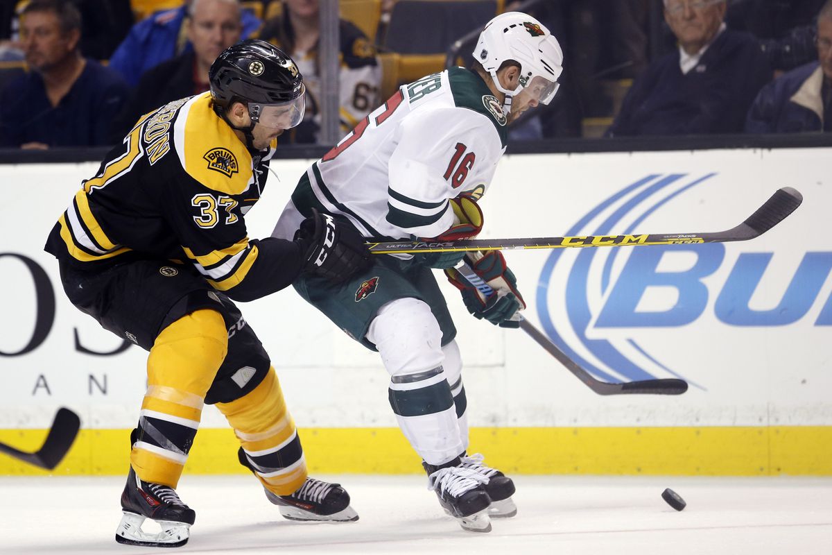 Minnesota and Boston's last meeting was not happy times for Jason Zucker and the rest of the Wild.