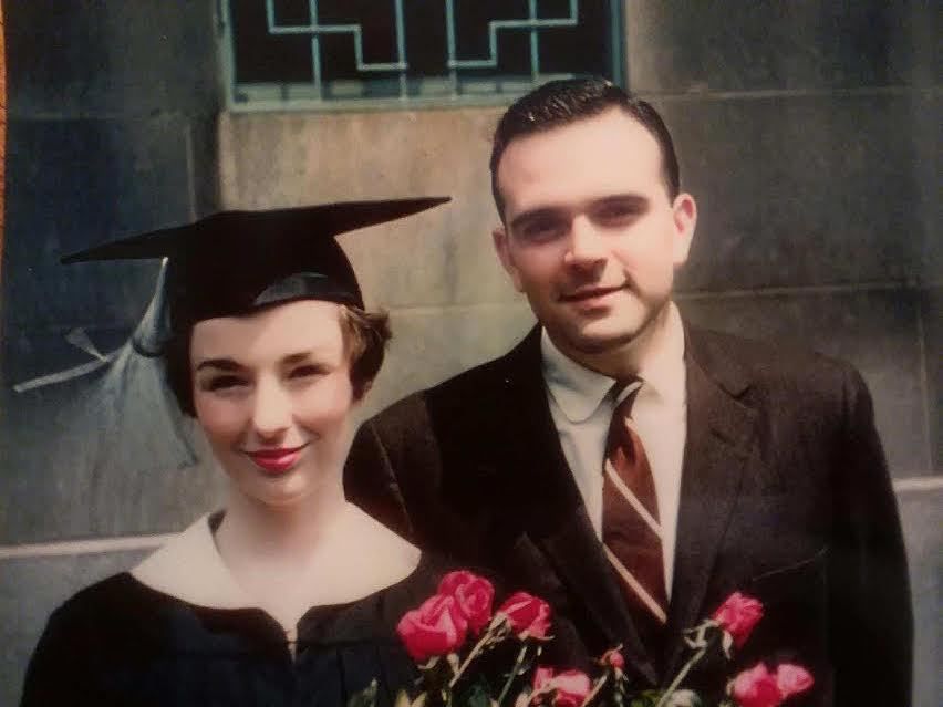 Marion Kennedy at graduation from Mundelein College and her future husband, Camillo Volini. She later was elected alderman of the 48th ward. | Provided photo