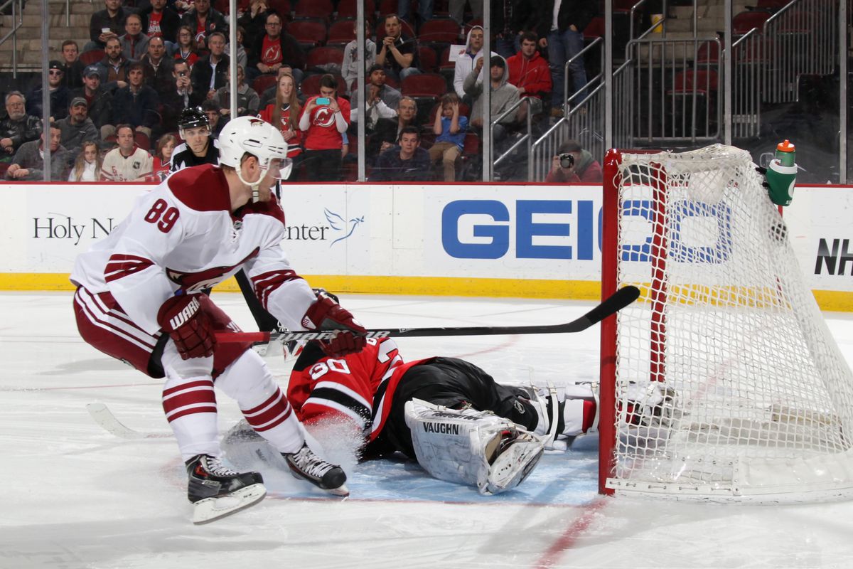 Mikkel Boedker scored this goal in the shootout.  It would be the only one Phoenix would need.  All together now: sigh.