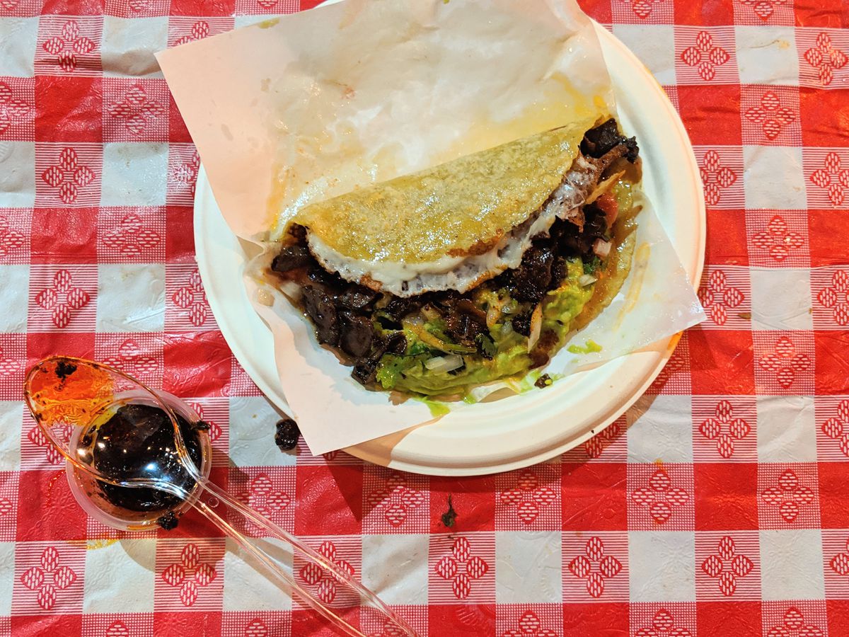 Hongos quesadilla at Tacos 1986