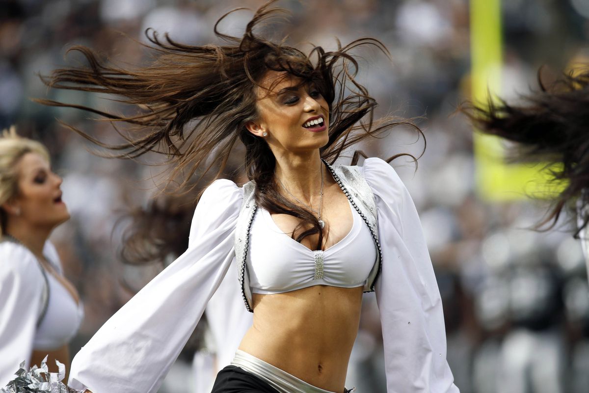 A Raiders cheerleader, just because you won't get to see them on Sunday