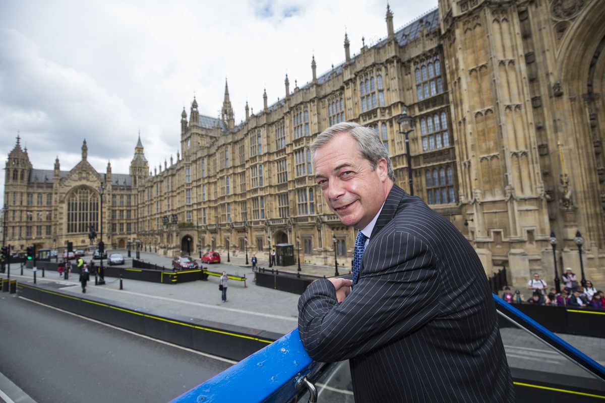 Nigel Farage Launches UKIP's New EU Referendum Poster Campain