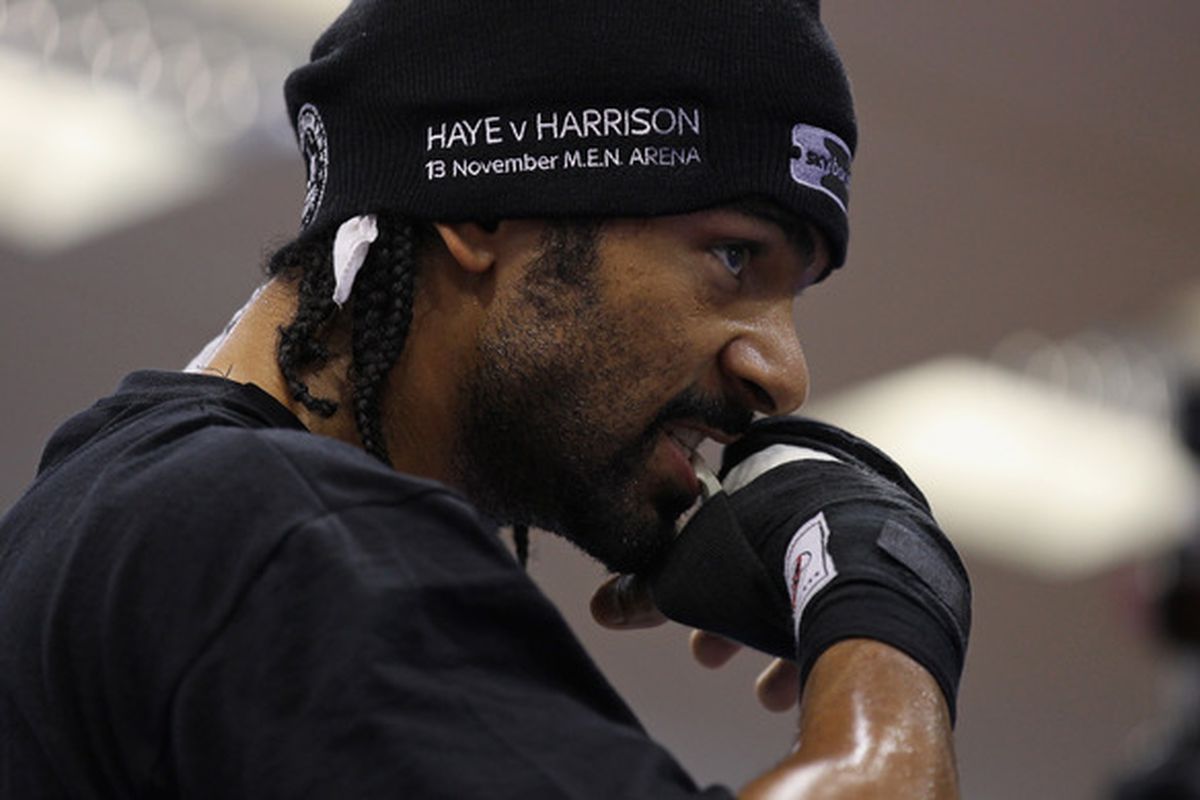 David Haye came in at a very trim 210.5 pounds for his Saturday fight with Audley Harrison. (Photo by Alex Livesey/Getty Images)