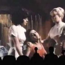 Snug in their theater seats (at the bottom of the photo), the snarky "MST3K" team mocks the acknowledged lousy sci-fi thriller "The Human Duplicators" in the new DVD set "Mystery Science Theater 3000: XXXVII."