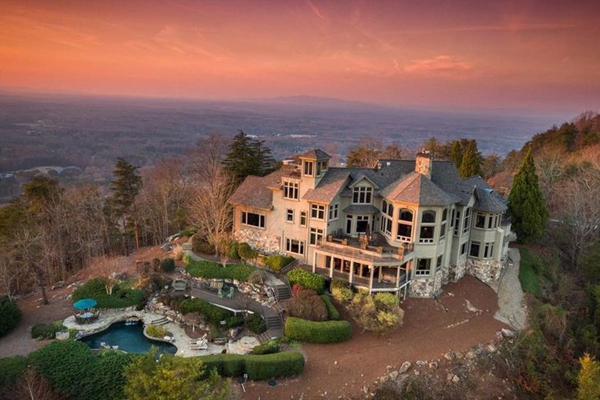 A mountaintop home for sale right now in Forsyth County, GA. 