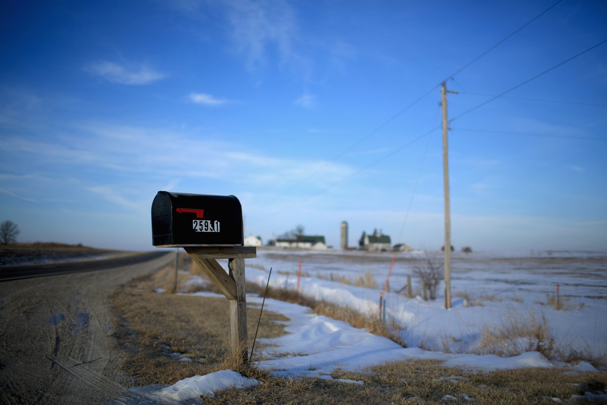 The mailbox at DN World Headquarters, just outside of Crookston