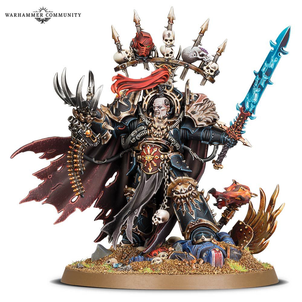 Abaddon the Despoiler, unveiled in March 2019 by Games Workshop. Warhammer 40,000.
