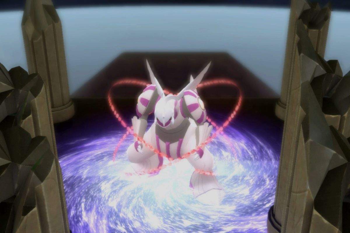 Palkia as it appears in Pokémon Brilliant Diamond and Shining Pearl