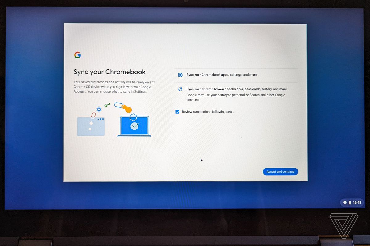 Screen: Sync your Chromebook