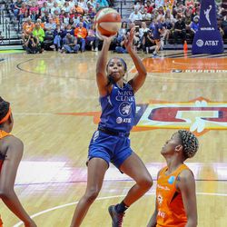 The Minnesota Lynx take on the Connecticut Sun in a WNBA game at Mohegan Sun Arena in Uncasville, CT on July 6, 2019.
