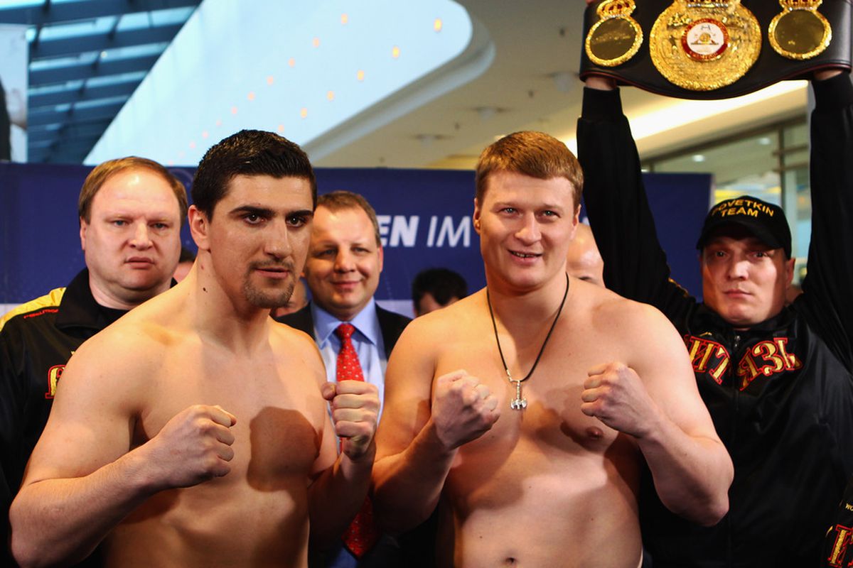 Alexander Povetkin vs Marco Huck is the centerpiece of today's boxing schedule. (Photo by Alex Grimm/Bongarts/Getty Images)