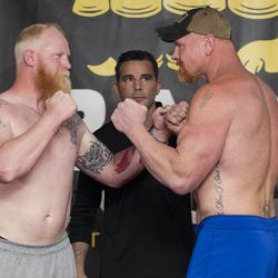 Sam Shewmaker and Eric Prindle square off at Bare Knuckle Fighting Championship.