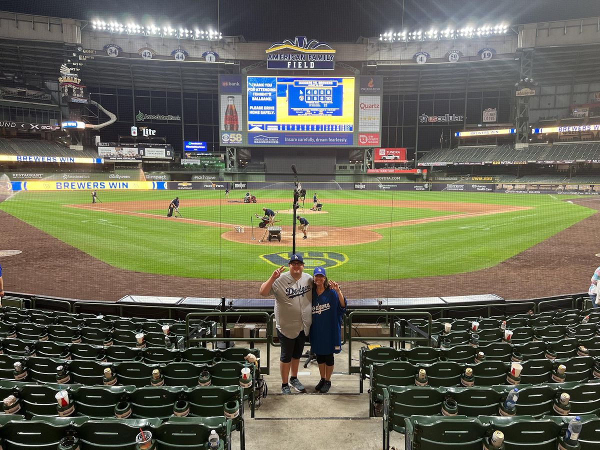 Mom and me at the end of the game in MKE. August 16, 2022.