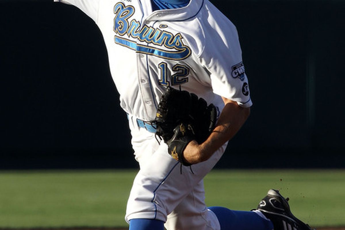 <strong>Gerrit Cole</strong> pitching for UCLA.  (Photo by Christian Petersen/Getty Images)