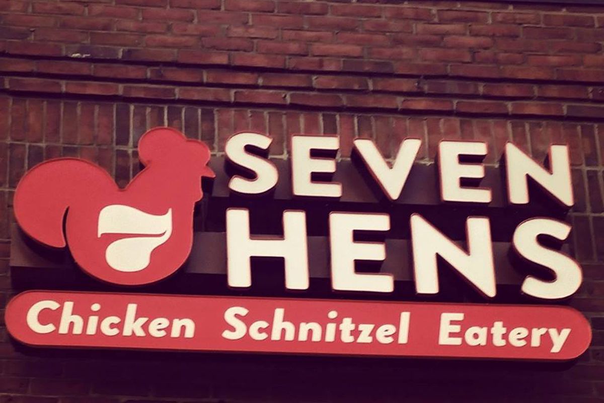 Seven Hens signage.