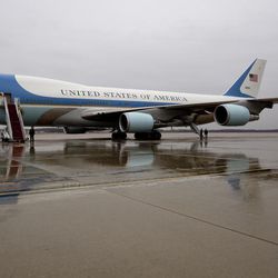 Air Force One is seen on the tarmac at Andrews Air Force Base, Md., Tuesday, Dec. 6, 2016, before President Barack Obama boards en route to MacDill Air Force Base in Tampa, Fla. President-elect Donald Trump wants the government's contract for a new Air Force One canceled. 