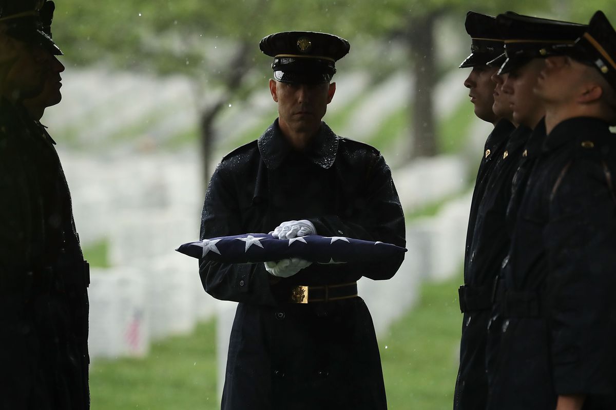 Burial Service Held For Missing Korean War Soldier At Arlington Cemetery