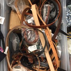 Men’s belts, $35