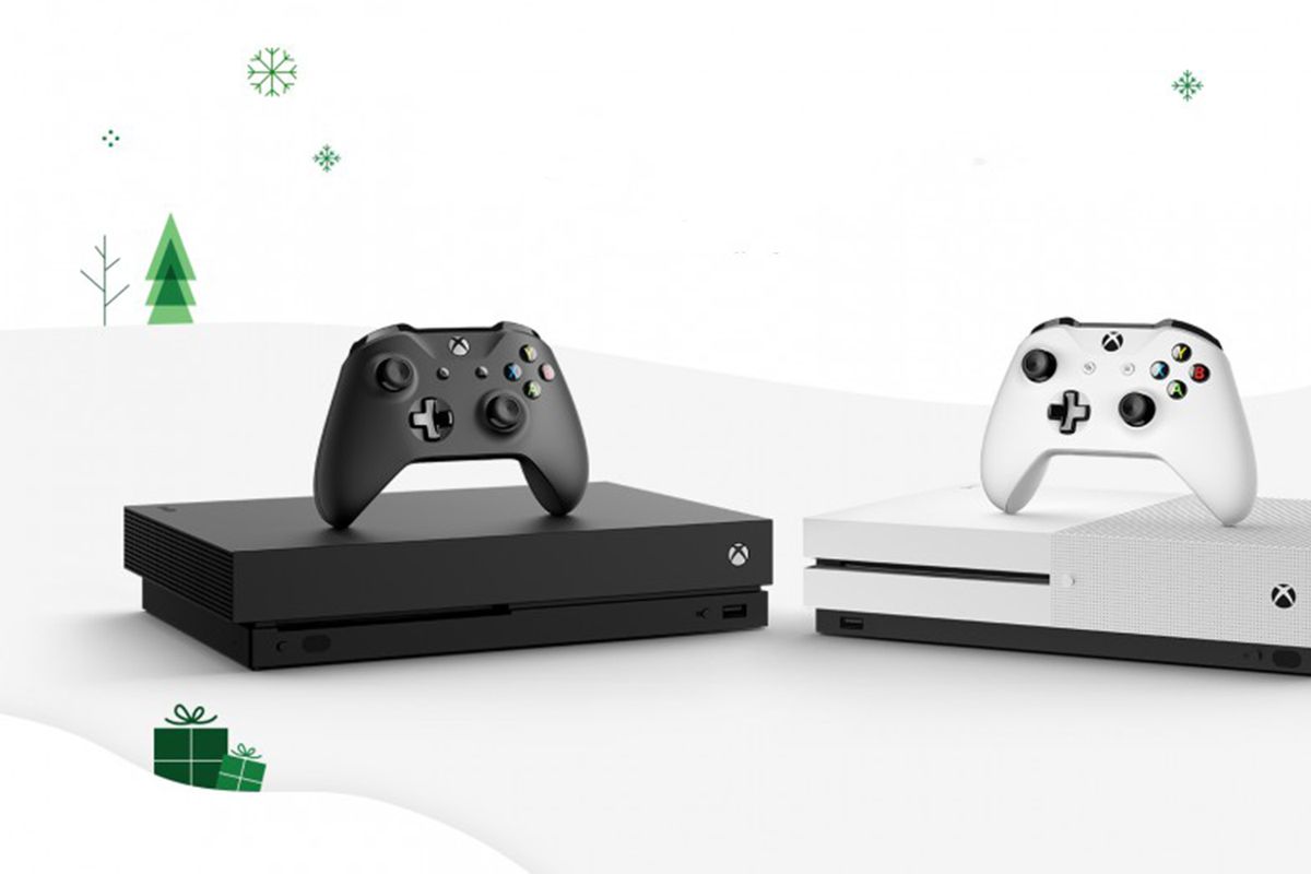 Xbox One X and Xbox One S winter art