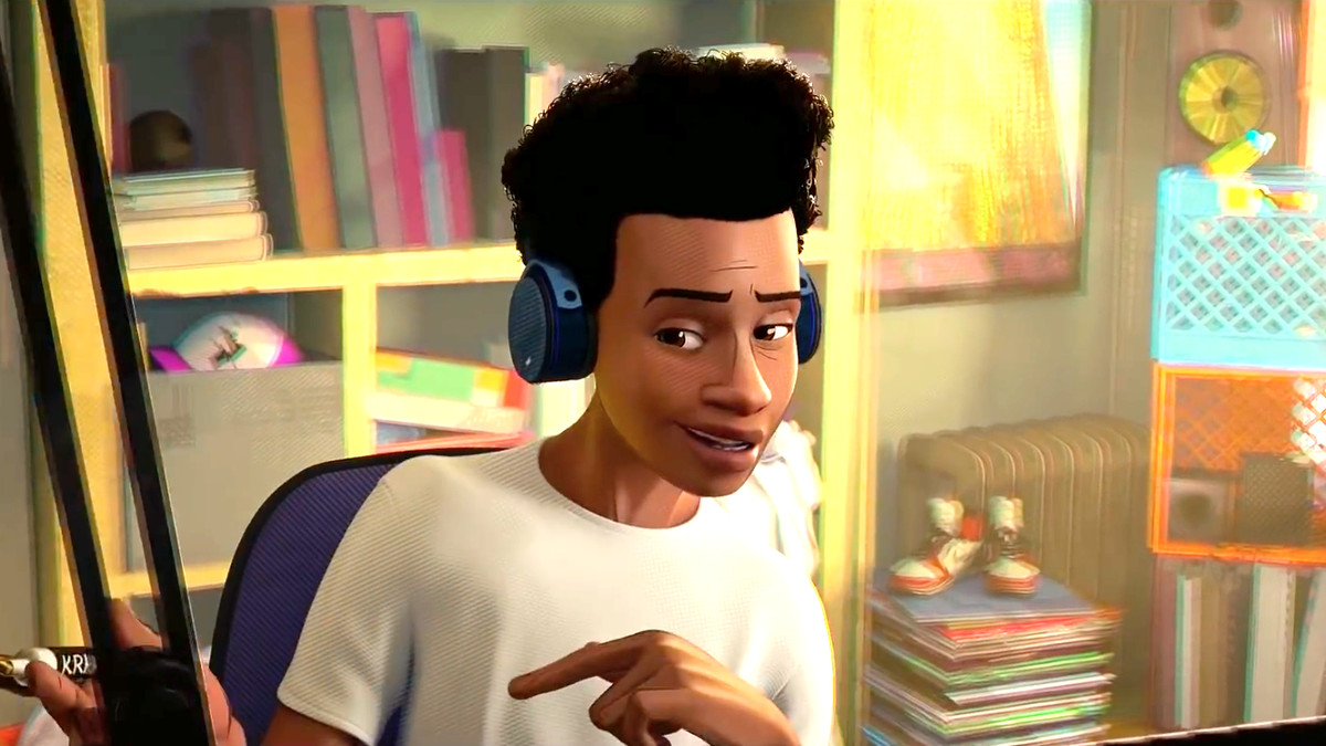 Spider-Man: Into the Spider-Verse - Miles Morales listening to Post Malone