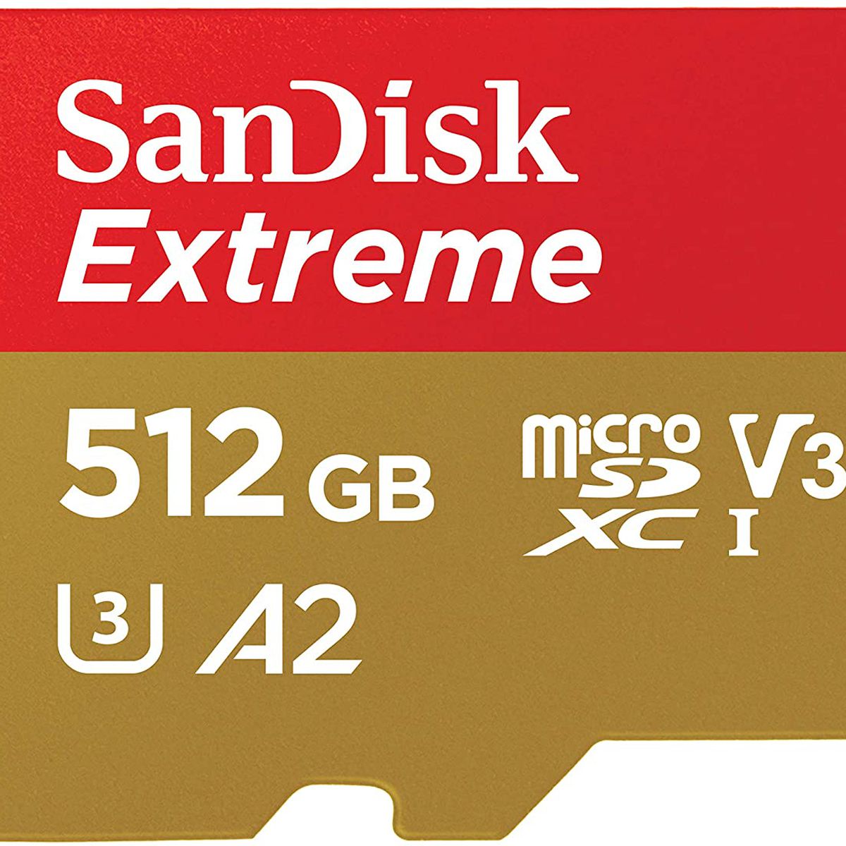 product shot of the SanDisk Extreme 512 GB microSD