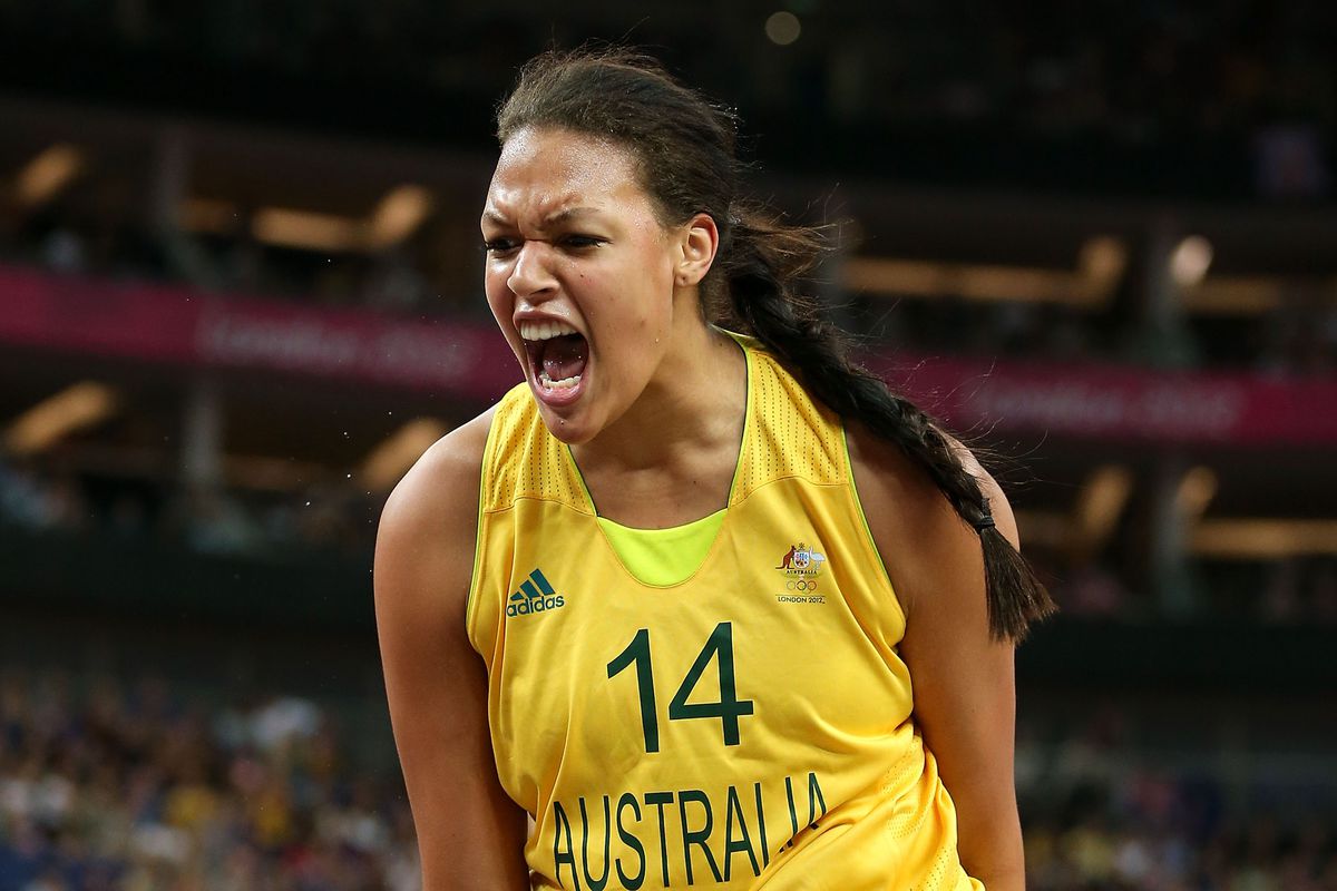 An "exhausted" Liz Cambage will not be trading in her Aussie gold uniform for Shock gold any time soon, as she is not returning to the WNBA this season.  (Photo by Christian Petersen/Getty Images)