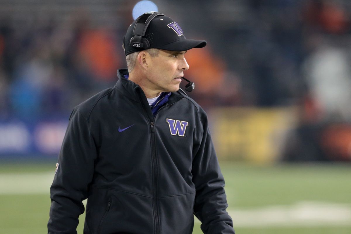 Chris Petersen guided his young Huskies through a tumultuous but successful 2015 football season.