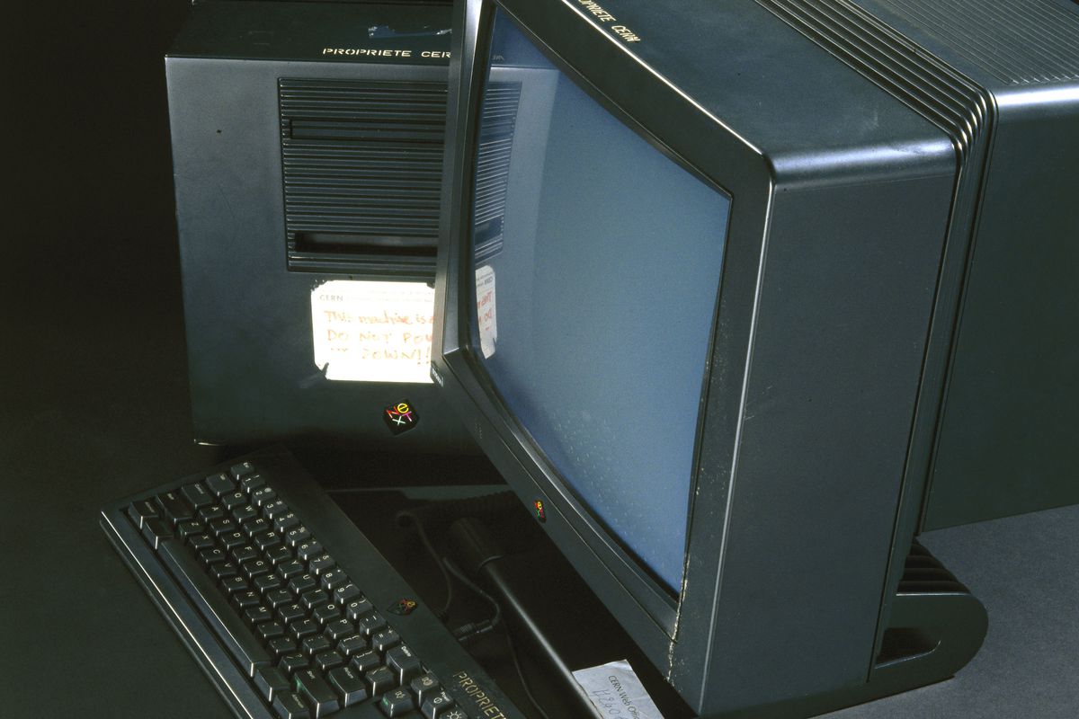 The NeXT computer, c 1990.
