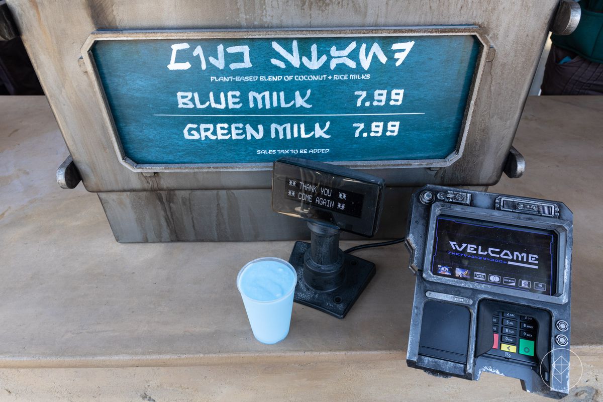 Blue milk at Star Wars Galaxy’s Edge in Disneyland