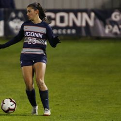 The Memphis Tigers take on the UConn Huskies in a women’s college soccer game at Morrone Stadium in Storrs, CT on October 18, 2018.