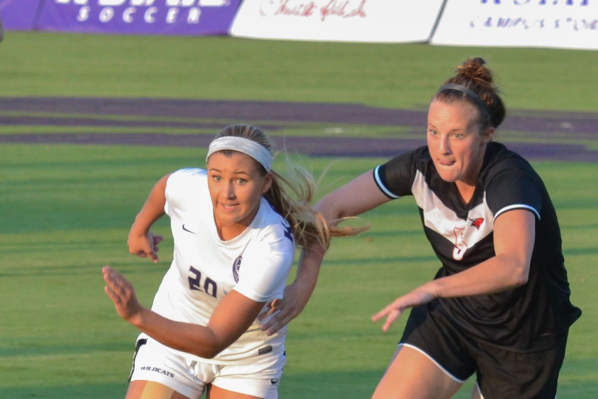 Katie Cramer slotted one of K-State’s four goals Saturday night.