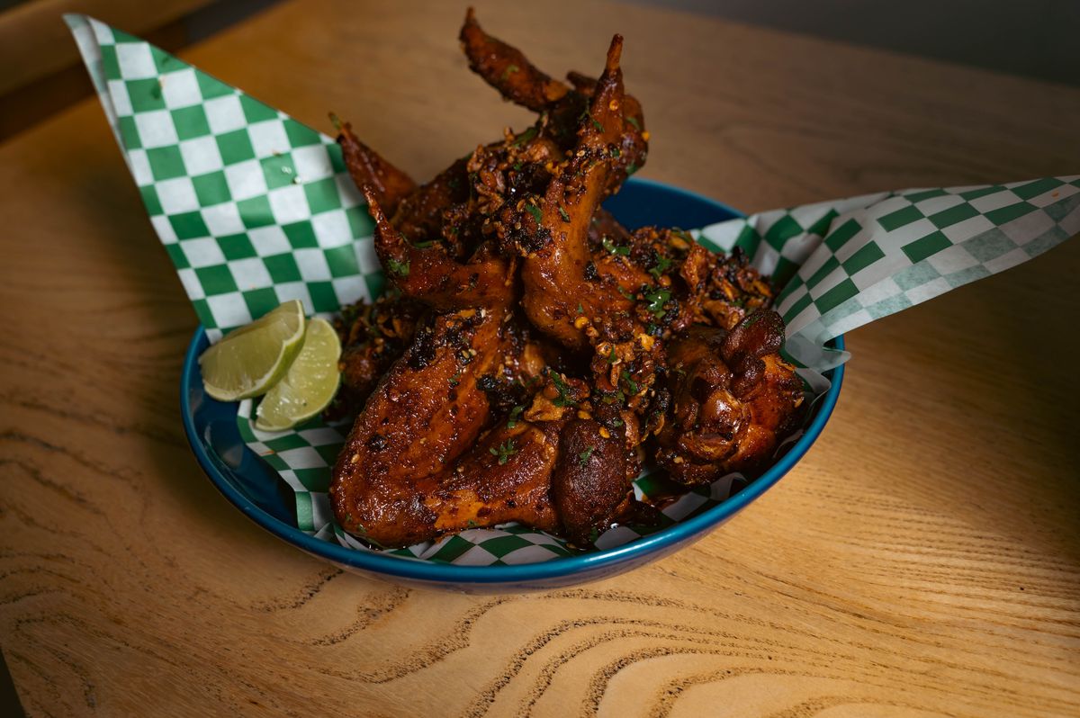 Smoked chicken wings at Tet-A-Tet in Silver Lake.