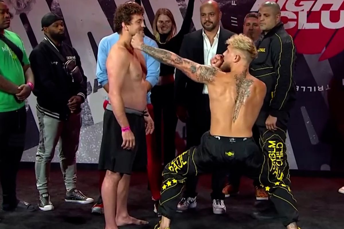 Ben Askren and Jake Paul at Triller Fight Club weigh-ins