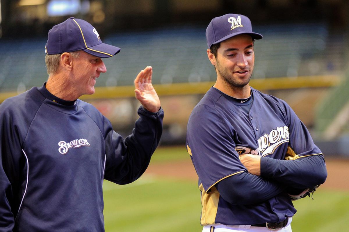Ron Roenicke isn't getting that high five until after the Brewers win.